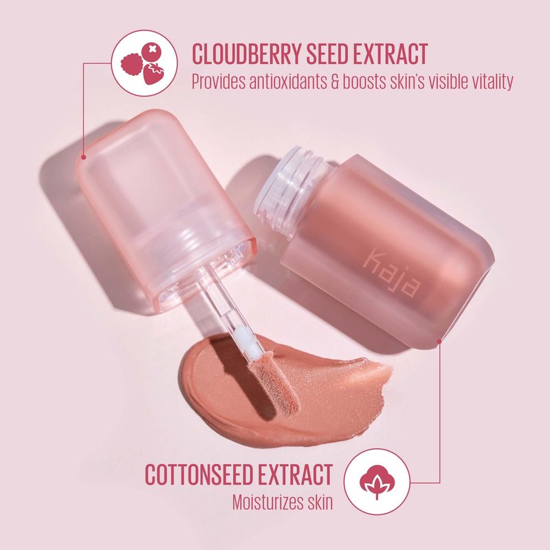 Kaja Multi-purpose Liquid Eyeshadow & Blush - Whipped Dream | with Cotton Seed Oil, 4 Shades, Buildable, Blendable, Airy Semi-matte Finish, 01 Coral Souffle, 0.17 Oz