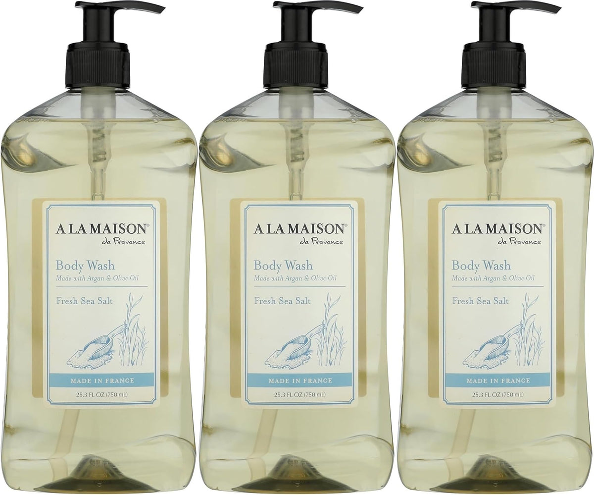 A LA MAISON Fresh Sea Salt Body Wash 25.36 Fl Oz, 3 Pack