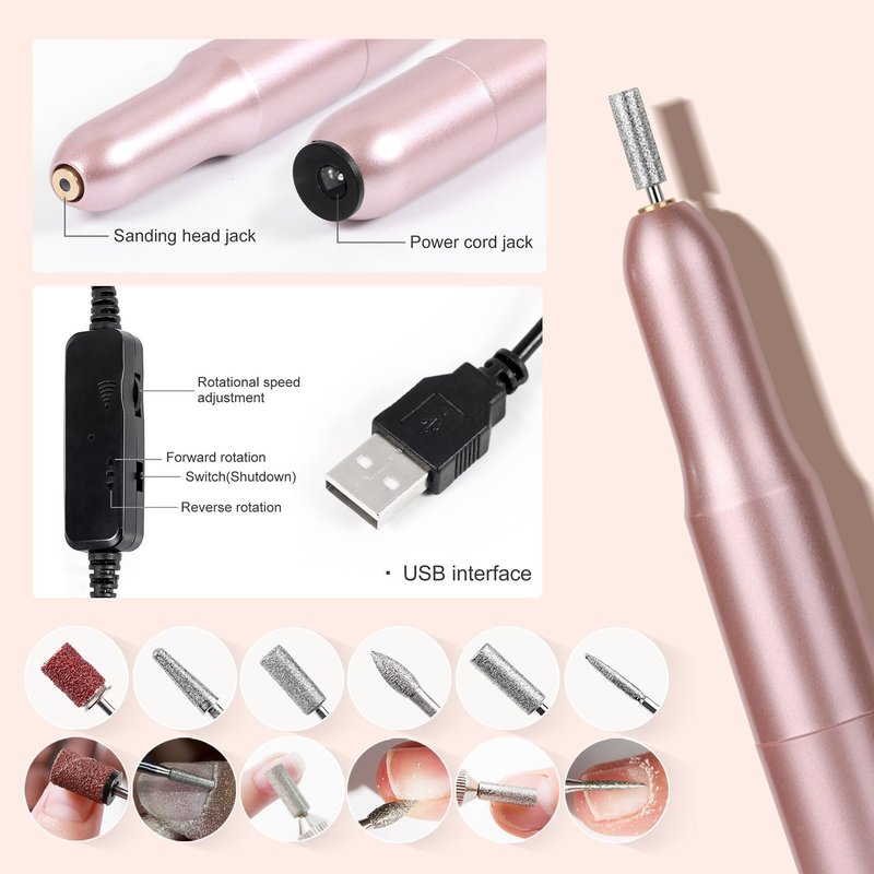 Acrylic Nail Kit with liquid Monomer,6 colors Glitter Acrylic powder UV Lamp for Beginners with Everything Nail Supplies (Pink)