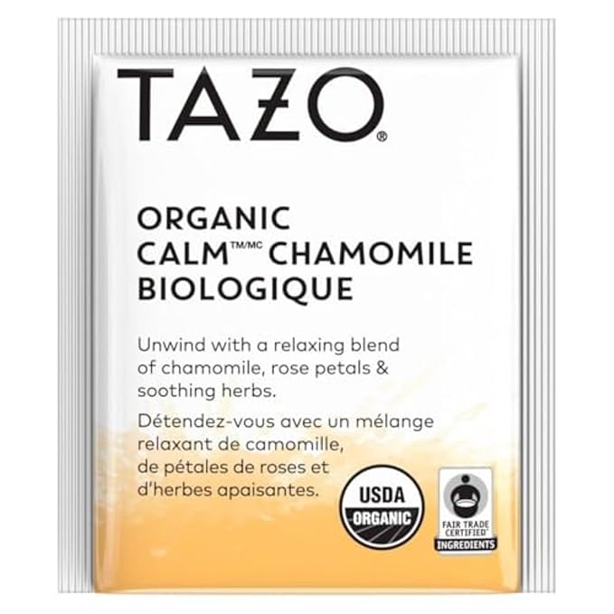 TAZO Calm Chamomile Herbal Tea Bags, Caffeine Free Blend, 16 Total Tea Bags