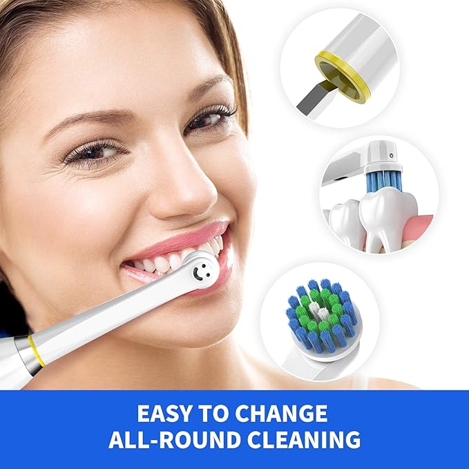 Best Replacement Toothbrush Heads for Oral-B,Compatible with Oral-B Braun Electric Toothbrush, 8 Count