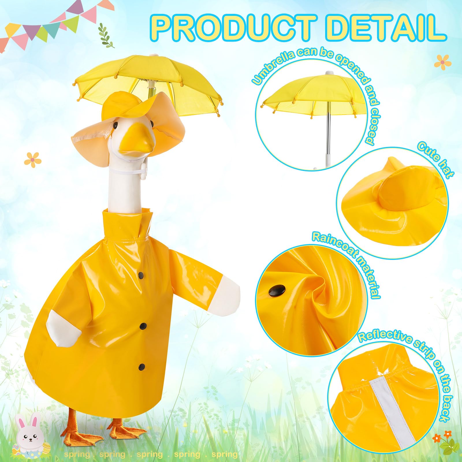 Yeyeplum 2 Set Summer Porch Goose Outfit,Red Yellow,23 Inches,Classic
