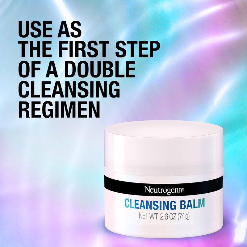 Neutrogena Makeup Melting Cleansing Balm, Face Cleansing Balm to Gently Melt Away Dirt, Oil, Makeup & Waterproof Mascara Leaving Skin Soft & Conditioned, Fragrance- & Paraben-Free, 2.6 oz