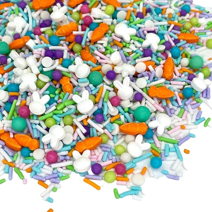 Manvscakes Sprinkles- Edible Cake and Cupcake Sprinkles with Assorted Shapes and Sizes for Parties, Metallic Sprinkle Mix for Cookies, Ice Cream, Cake and Cupcake Decorating, 4 oz (Pastel Easter)