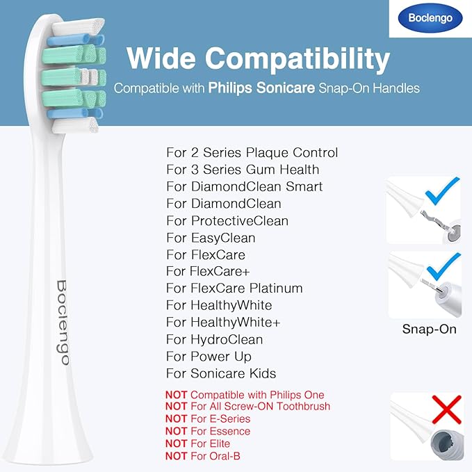 Replacement Toothbrush Heads for Philips Sonicare Replacement Heads C2, Electric Replacement Brush Head Compatible with Phillips Sonicare C2,for Philips Sonic Care Electric Brush,10 Pack