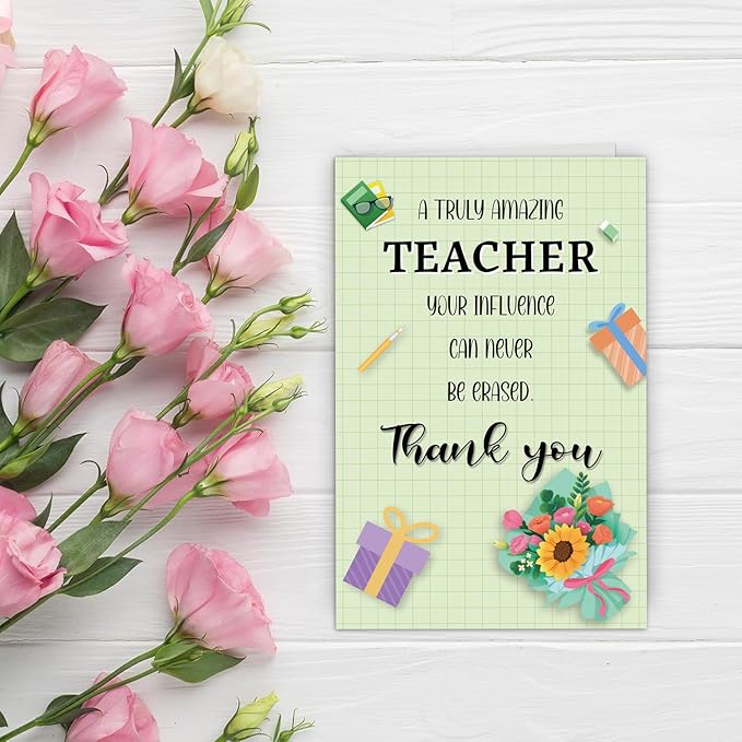 Thank You Card for Teacher Appreciation End of Term Back to School Gifts from Students