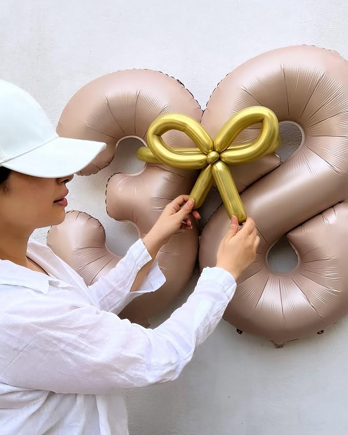 Light Brown Number 6 Balloon 40 Inch, 6 Balloon Number, 6th Birthday Decorations, Light Brown Party Supplies for Boys Girls