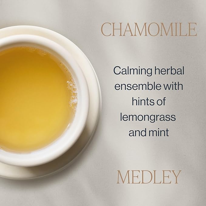 Rishi Tea Chamomile Medley Herbal Tea - Organic, Caffeine Free Sachet Tea Bags, Sleep Friendly Calming Chamomile Flowers with Lemon Verbena & Mint - 15 Count (Pack of 6)