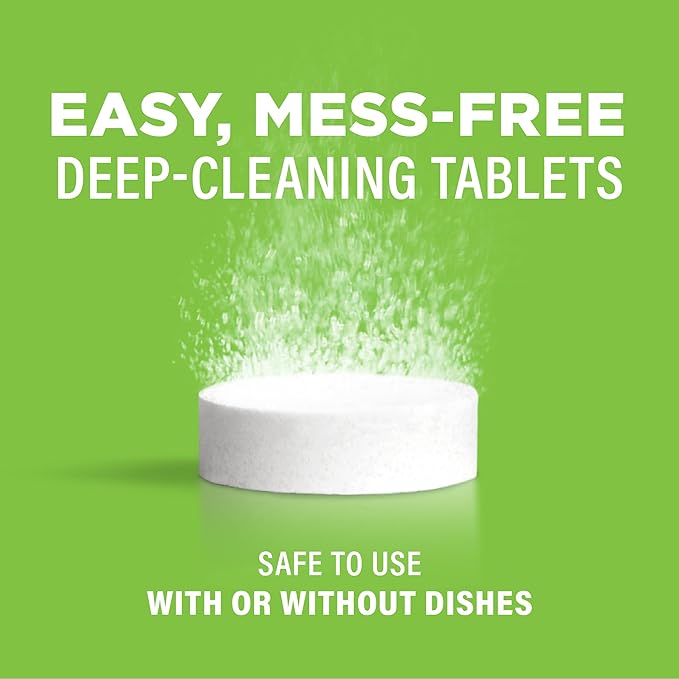 Affresh Dishwasher Cleaner, Helps Power Away Odor Causing Bacteria, Limescale, Mineral Deposits & Grime Inside Pump, Tub & Hoses, 6 Tablets, 6 Month Supply