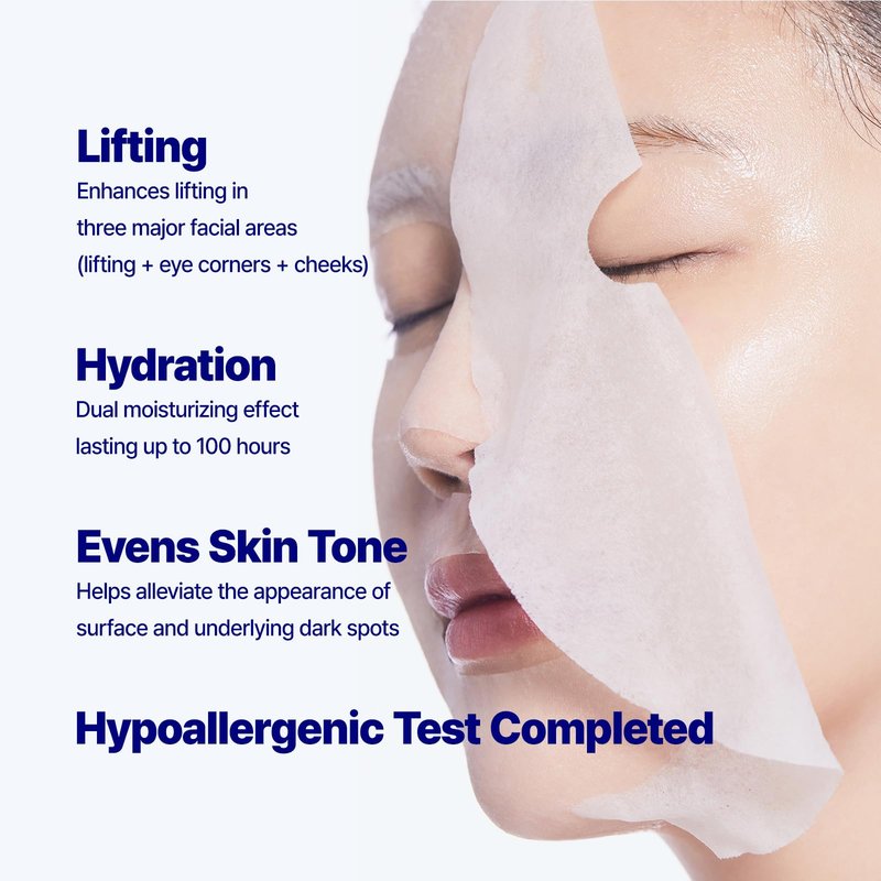 Color Deep Glutathione 365 Mask(1pack, 30sheets, 360g)/ 99% Pure Glutathione, 100% Plant-Based Vegan Sheet quick all-in-one skin solution mask with hydration, illuminating, and wrinkle care functions