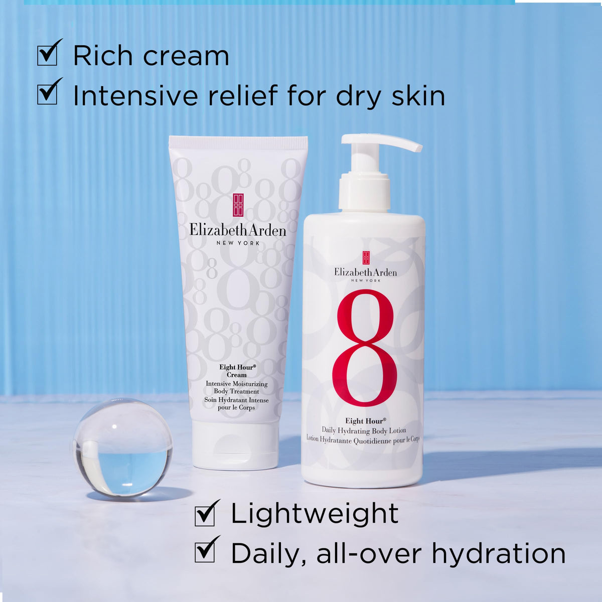 Elizabeth Arden Eight Hour Cream Intensive Moisturizing Body Treatment, Hydrating Lotion for Dry Skin, Made with Shea Butter & Glycerin, 13.5 oz