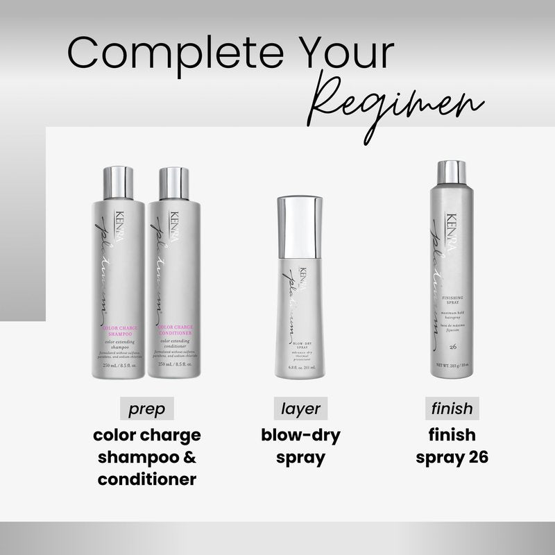 Kenra Platinum Finishing Spray 26 50% | Maximum Hold Hairspray | Fast-drying, Non-Flaking, Non-Drying | Humidity-Resistant |All-Day Style Retention |High-Shine Finish |All Hair Types | 10 oz (2-Pack)