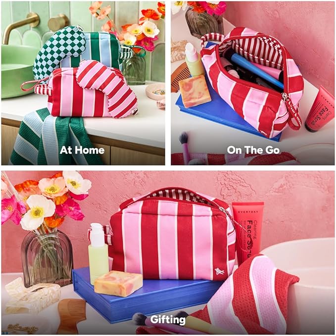Dock & Bay Toiletry Bag - Large Travel Toiletries Kit - Cherry Bomb