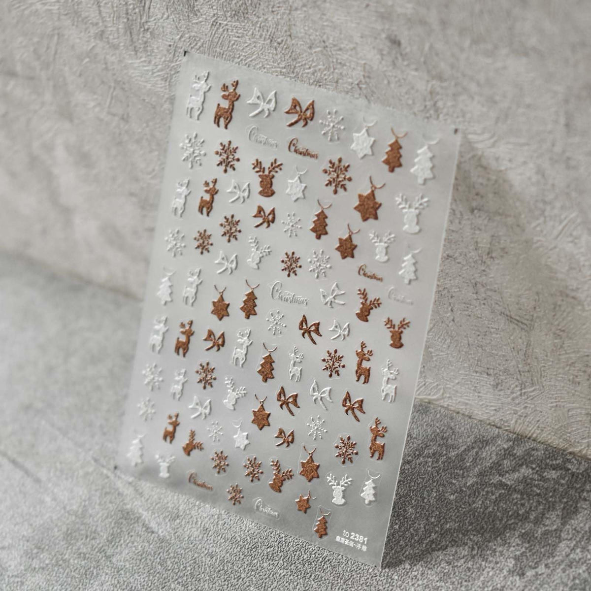 4 Sheet Christmas Nail Art Stickers Xmas Nail Decals 5D Self-Adhesive Winter Nail Sticker Snowflakes Christmas Tree Elk Gingerbread Man Snowman Design for Women Holiday Manicure Decoration
