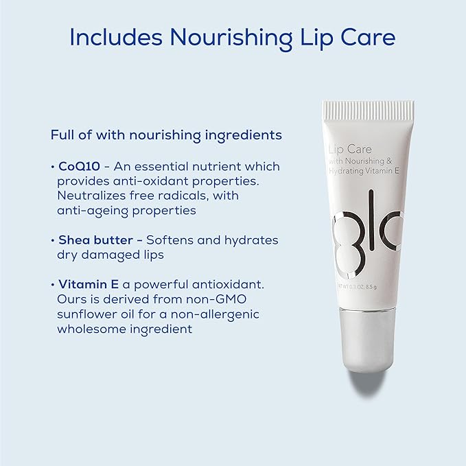 GLO Science Teeth Whitening Gel – 6% Hydrogen Peroxide – Clinically Proven, Fast & Safe for Sensitive Teeth – Includes 10 Gel Vials & 1 Lip Care