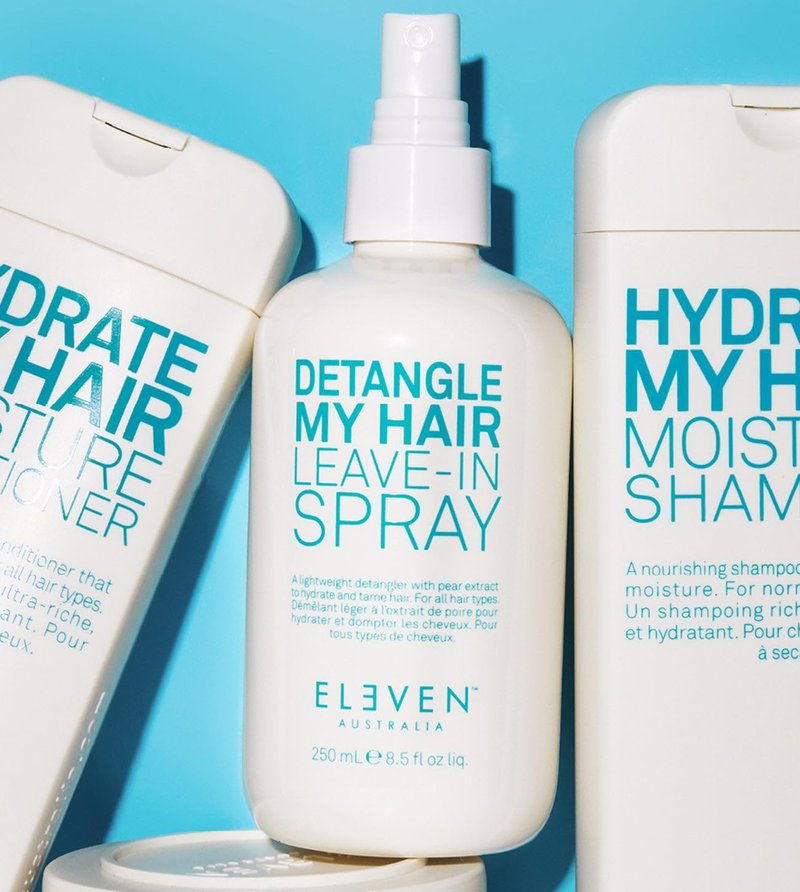 ELEVEN AUSTRALIA Detangle My Hair Leave In Conditioner Spray - Detangler Spray for Men & Women, Curly & Straight Hair Care Products for Tangles, Detangling Heat Protection, Moisturizing - 6.8 fl oz