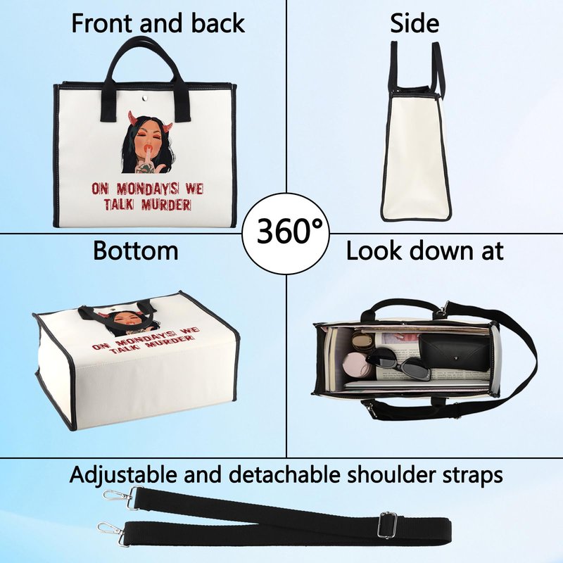 BWWKTOP Bailey Cosmetic Makeup Bag Bailey Fans Gifts On Mondays We Talk Murder Zipper Pouch Bag For Murder Show Lovers (TALK MURDER BG)
