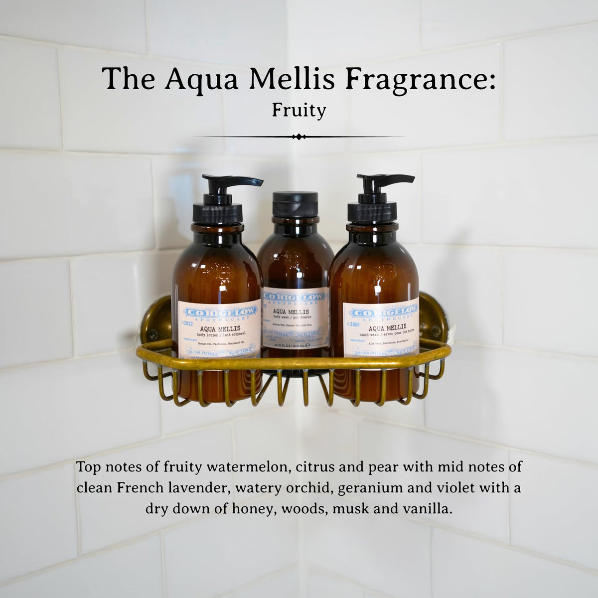 C.O. Bigelow Aqua Mellis Hand Wash, Iconic Collection Liquid Hand Soap with Shea Butter, Glycerin, Aloe Vera, 10.5 Fl Oz