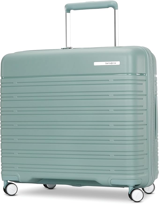 Samsonite Elevation Plus - Medium Hardside Luggage - Scratch Resistant Polypropylene Shell, RightHeight™ Adjustable Handle, Integrated AirTag Holder, TSA Lock, WetPak™ Compartment - Cypress Green
