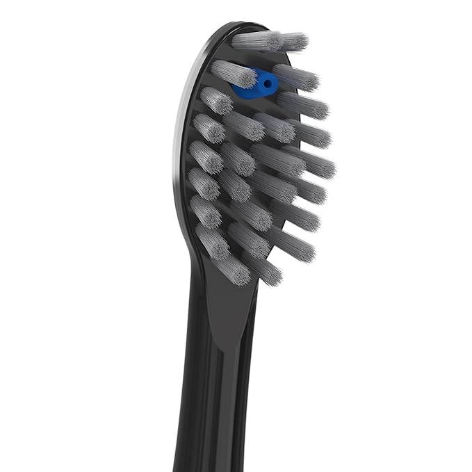 Waterpik Genuine Full Size Replacement Brush Heads With Covers for Sonic-Fusion Flossing Toothbrush SFFB-2EB, 2 Count Black