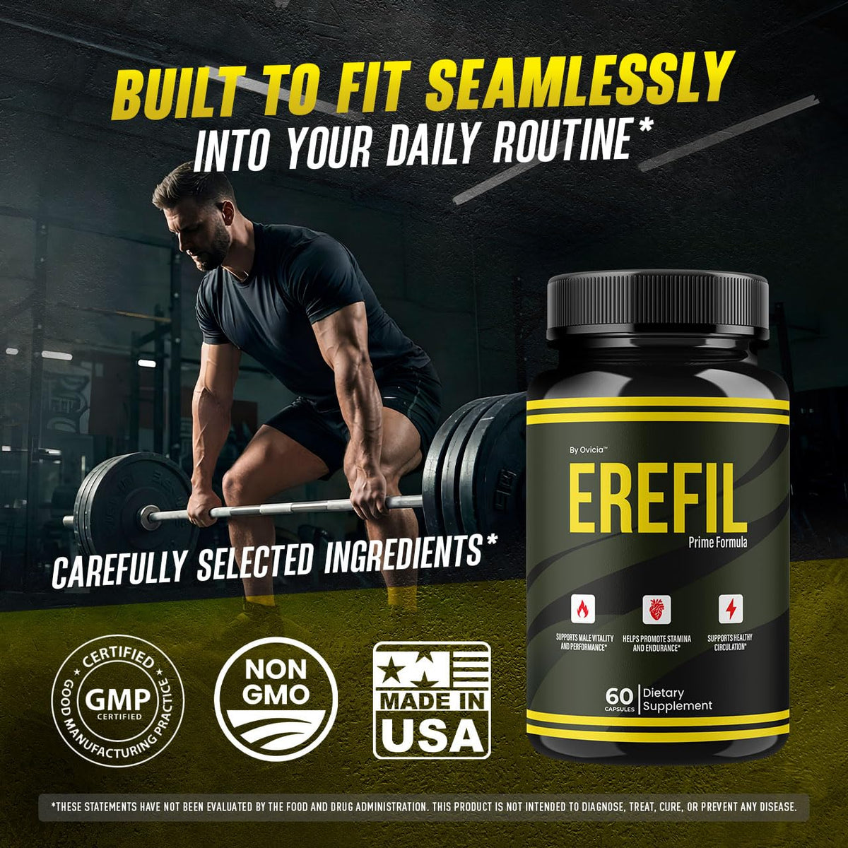 (3 Pack) Erefil Capsules - Official Erefil Pills Advanced Premium Formula Support Maximum Strength, All Natural Ingredients Vitamins for Overall Health & Wellness Reviews, 180 Capsules for 3 Months