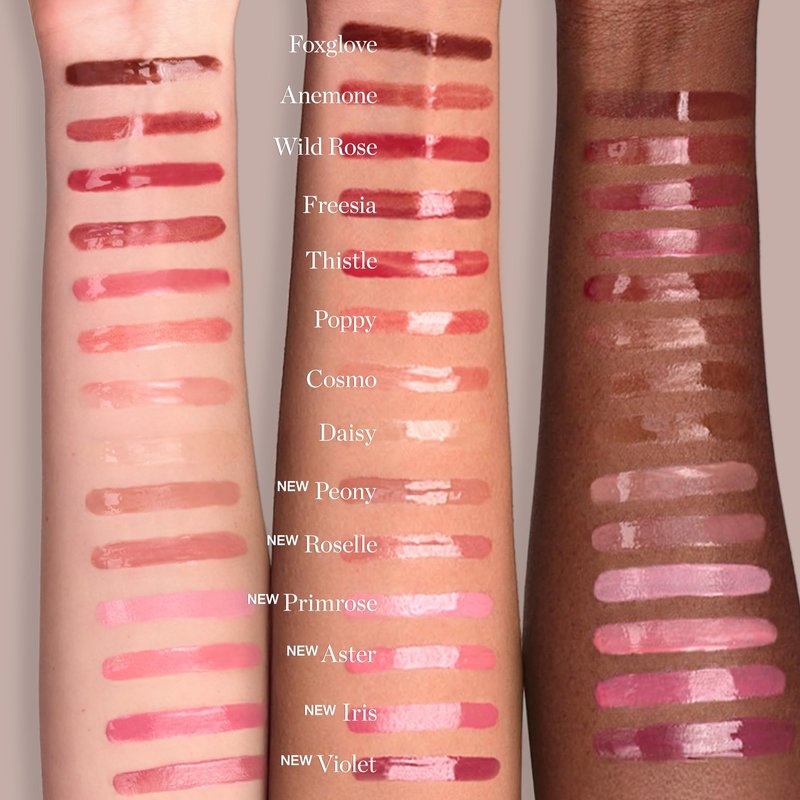 Ogee Beyond Clean Lip Gloss - Certified Organic Lip Gloss for Women - Effortlessly Plump, Hydrate & Add High-Shine Color, Freesia - Desert Rose Shimmer