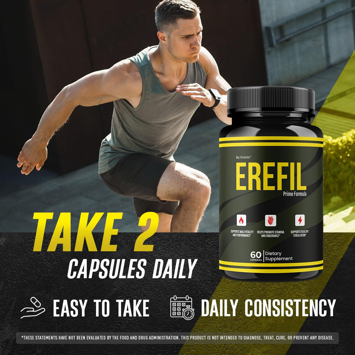 (3 Pack) Erefil Capsules - Official Erefil Pills Advanced Premium Formula Support Maximum Strength, All Natural Ingredients Vitamins for Overall Health & Wellness Reviews, 180 Capsules for 3 Months