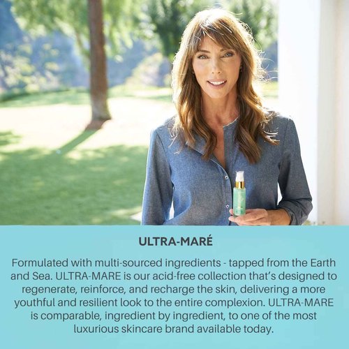 Serious Skincare Ultra-Mare Pure Marine Infusion Facial Serum - Encourages Collagen Production, Cell Turnover and Plumper Skin - Niacinamide - Acid Free - Concentrated 2 oz.