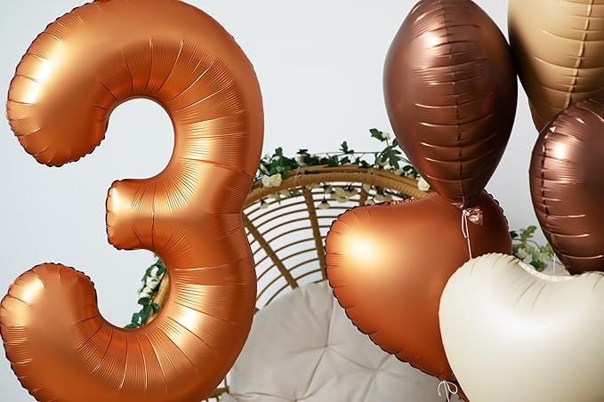 40 inch Orange Number Balloon Giant Foil Helium Balloons for Birthday Party Decorations