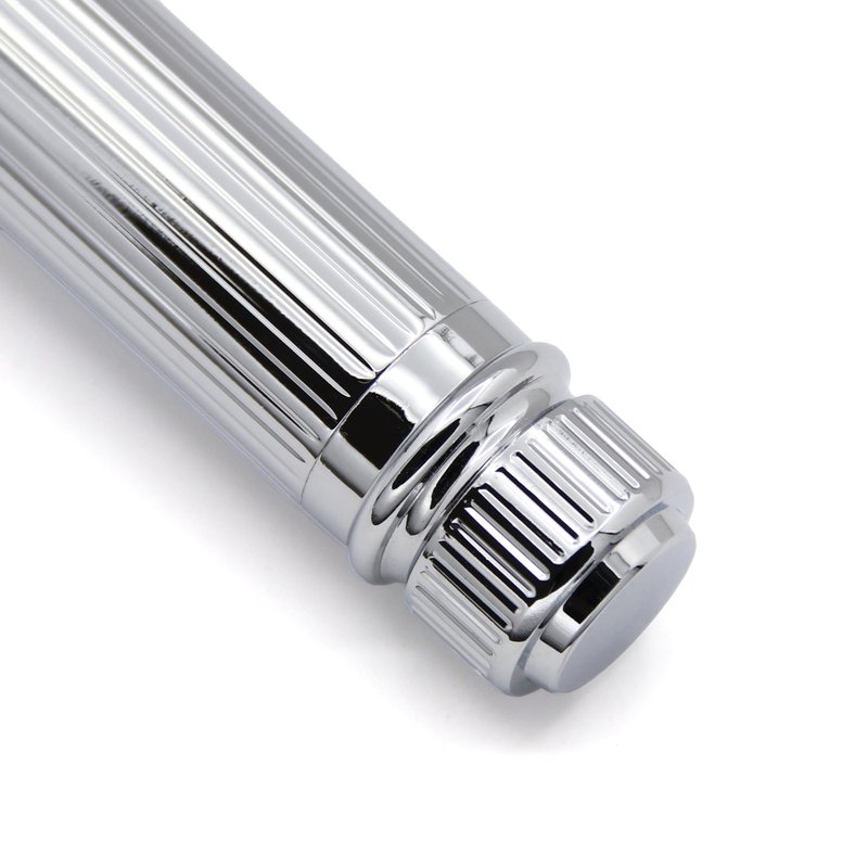 Edwin Jagger DES89LBLAMZ Classic Long Handled Double Edge Manual Eco-Friendly and Reusable Safety Razor for Men and Women for Shaving cream or Soap Fits All DE Razor Blades (Lined)