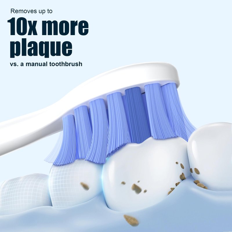 Toptheway Extra Soft Replacement Toothbrush Heads Compatible with Philips Sonicare Optimal Gum Care for Sensitive Teeth G2 C2 C1 4100 Snap-on, 8 Pack