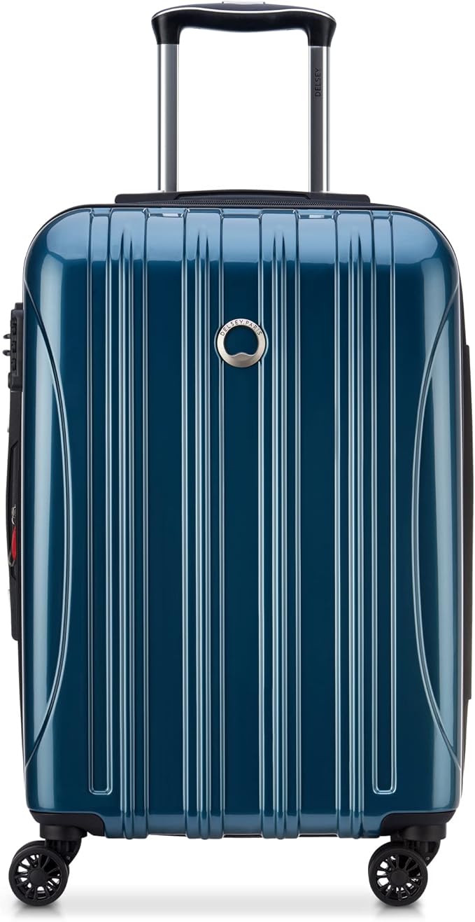 DELSEY PARIS Helium Aero Hardside Expandable Luggage with Spinner Wheels, Teal, Carry-On Plus 21 Inch