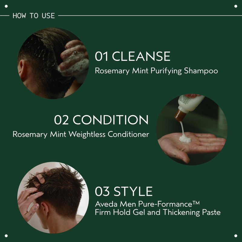 Aveda Rosemary Mint Purifying Shampoo | Clarifying Shampoo | Gently Removes Buildup, Adds Shine | For Normal to Oily Hair, Fine to Medium Hair | Invigorating Aroma| 97% Naturally Derived*, 1.7 Fl Oz