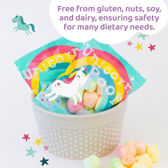 Unicorn Poop Candy - Made in the USA - 12 Unicorn Party Supplies - Unicorn Birthday Party Favors for Kids - Bulk Candy Packs for Classroom