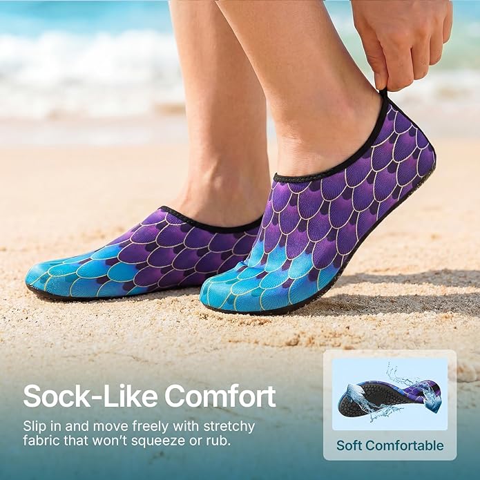 Water Shoes for Women Men Quick-Dry Aqua Socks Swim Beach Barefoot Yoga Exercise Wear Sport Accessories Pool Camping Must Haves Adult Youth Size