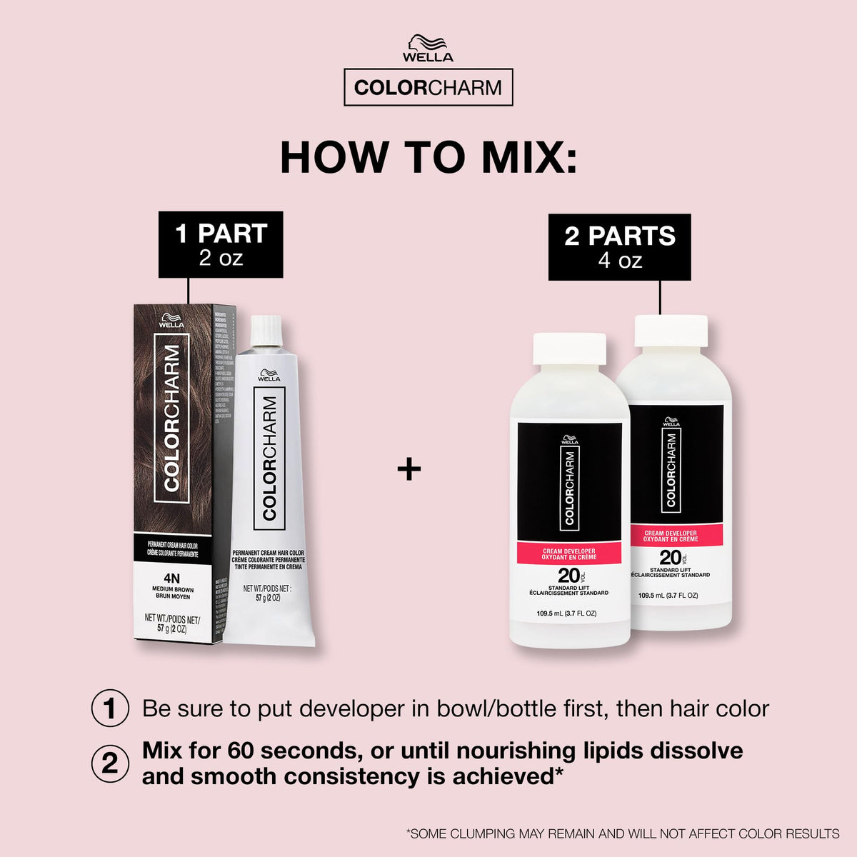 COLORCHARM Permanent Cream Hair Dye | Red Violet Color | 100% Gray Coverage