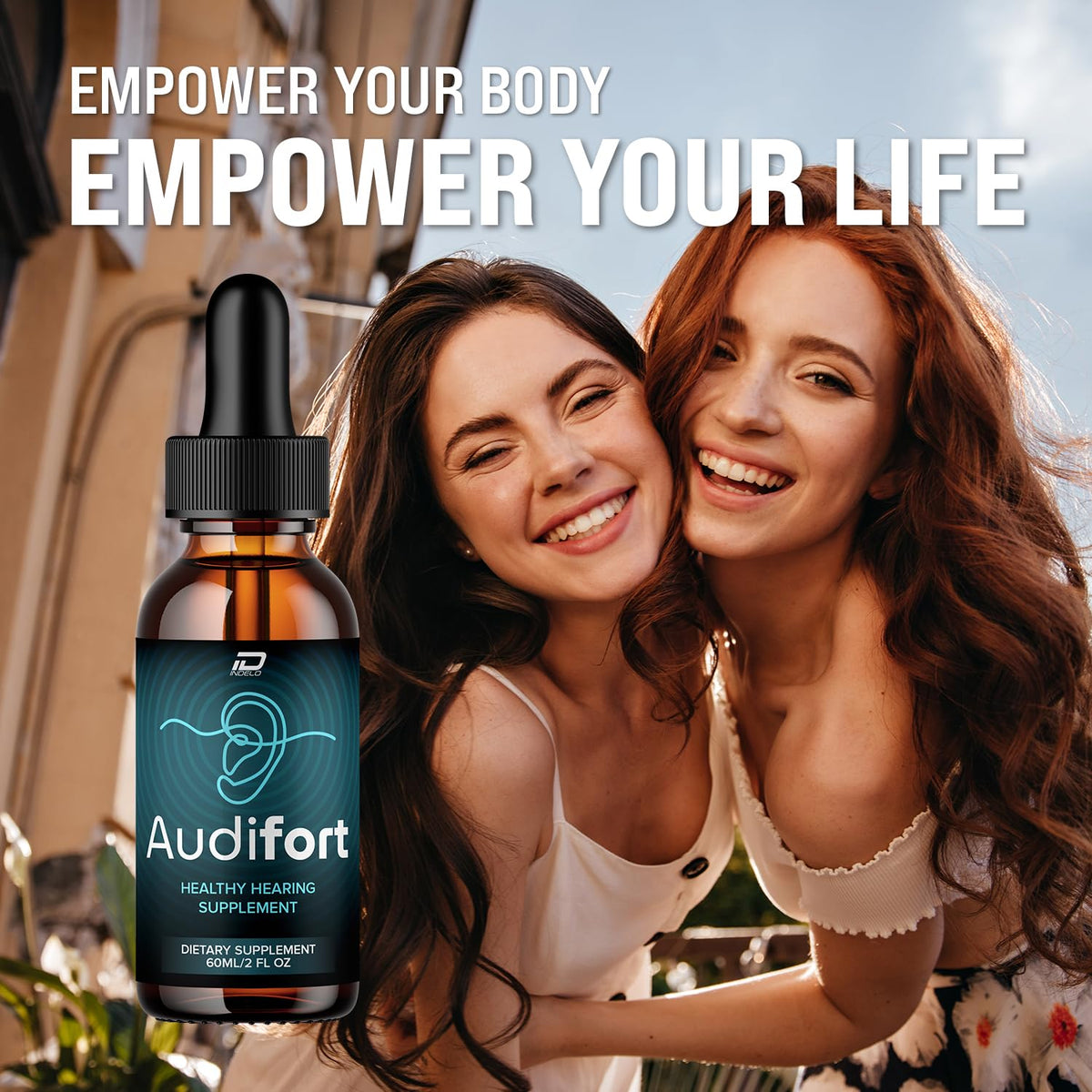 Indelo Audifort Drops - Audifort Pro 24, Audifort Pro Liquid Ear Ringing Relief, Audifort Reviews (2 Pack – 2 Month Supply)