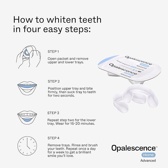 Opalescence GO Home Advanced Teeth Whitening Trays 15% (10 Treatments) Hydrogen Peroxide PF Whitening Prefilled Kit - Developed by Leaders in Professional Whitening 5822-T