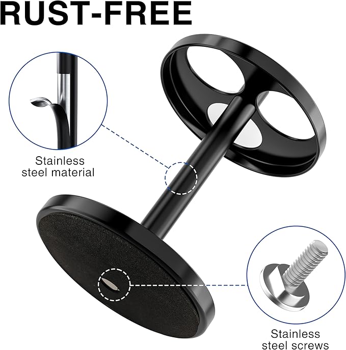 Electric Toothbrush Holder Stand for Bathroom: Stainless Steel Ventilated Organizer with Slots for Electric Toothbrushes & Razors, Black