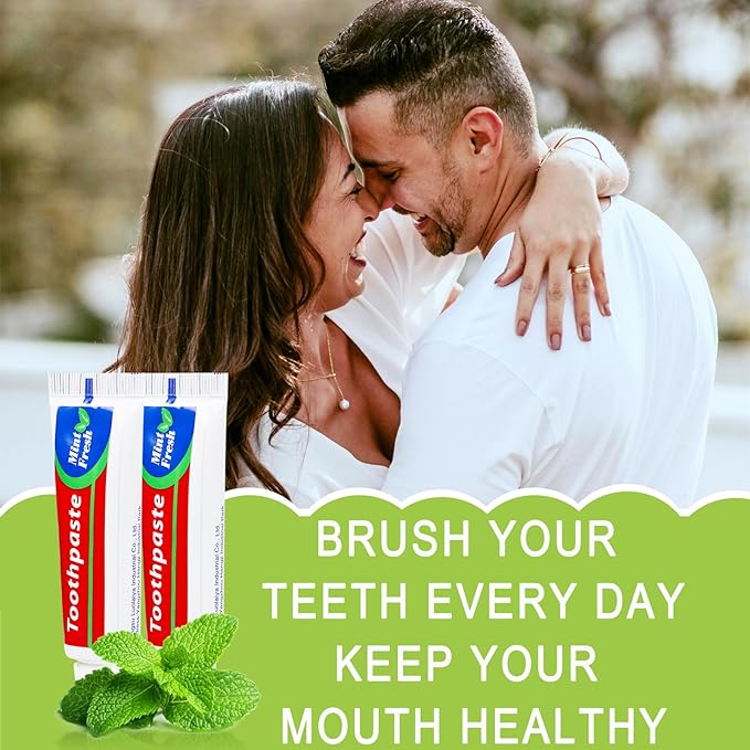 200 Tubes Bulk Travel Size Toothpaste, Miniature 0.88 oz (25 g) Small 1.3x3.93 Inches Peppermint Mini Disposable for Hotel, Guests, Homeless, Charity