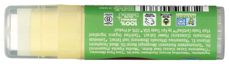 Eco Lips, Lip Balm Mongo Kiss Peppermint Organic, 0.25 Ounce