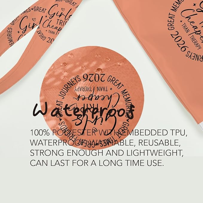 Fokongna Girls Trip Gifts Wet Bag Wet Dry Bag Beach Bags Favors for Swimsuit Toiletry Bags Travel Essentials For Women, For Beach Travel Gym Swimsuit Dirty Clothes Diaper. Orange