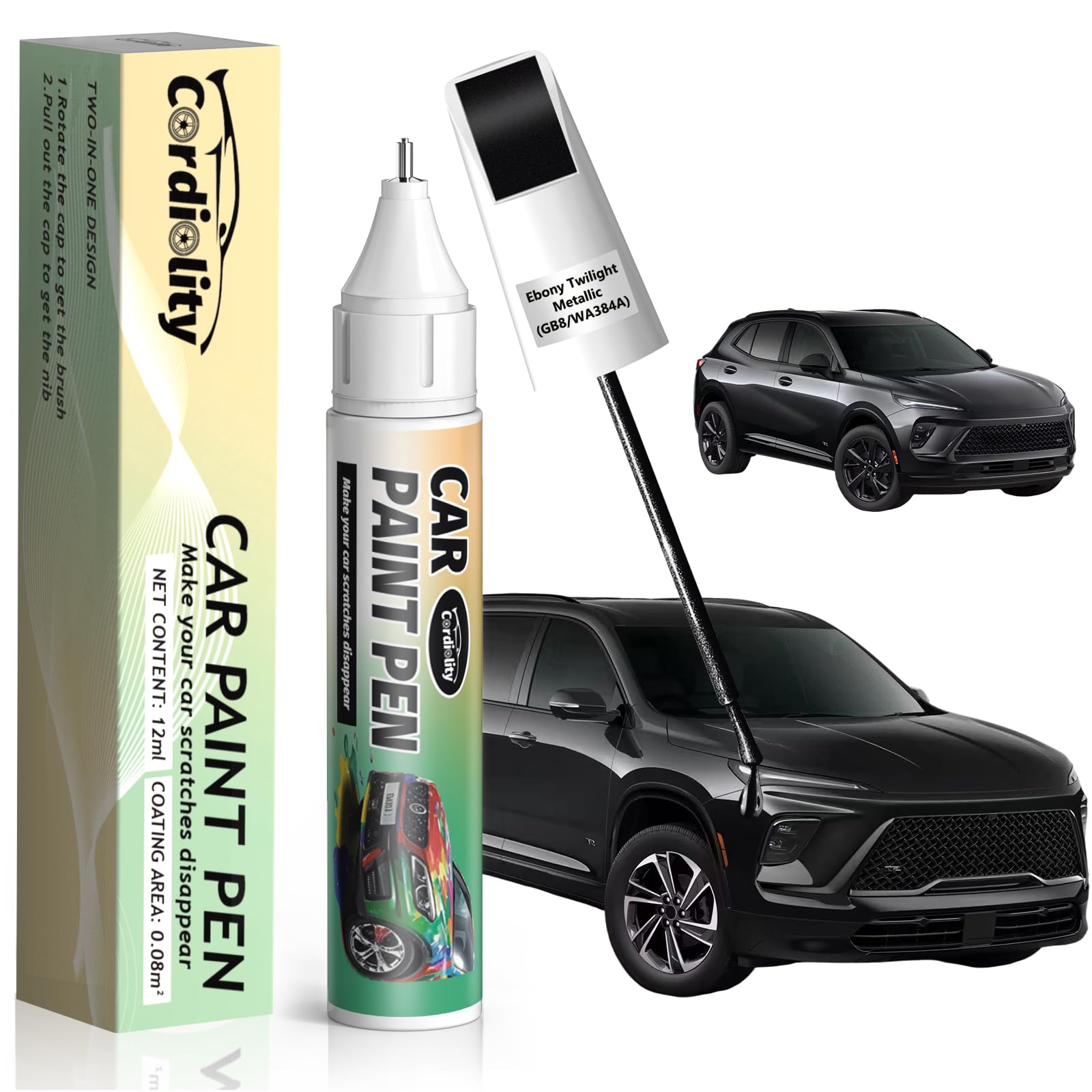 Ebony Twilight Metallic(GB8/WA384A) Touch Up Paint Pen for Buick,Car Paint Scratch Repair Pen Quick and Easy Fix Auto Paint Scra