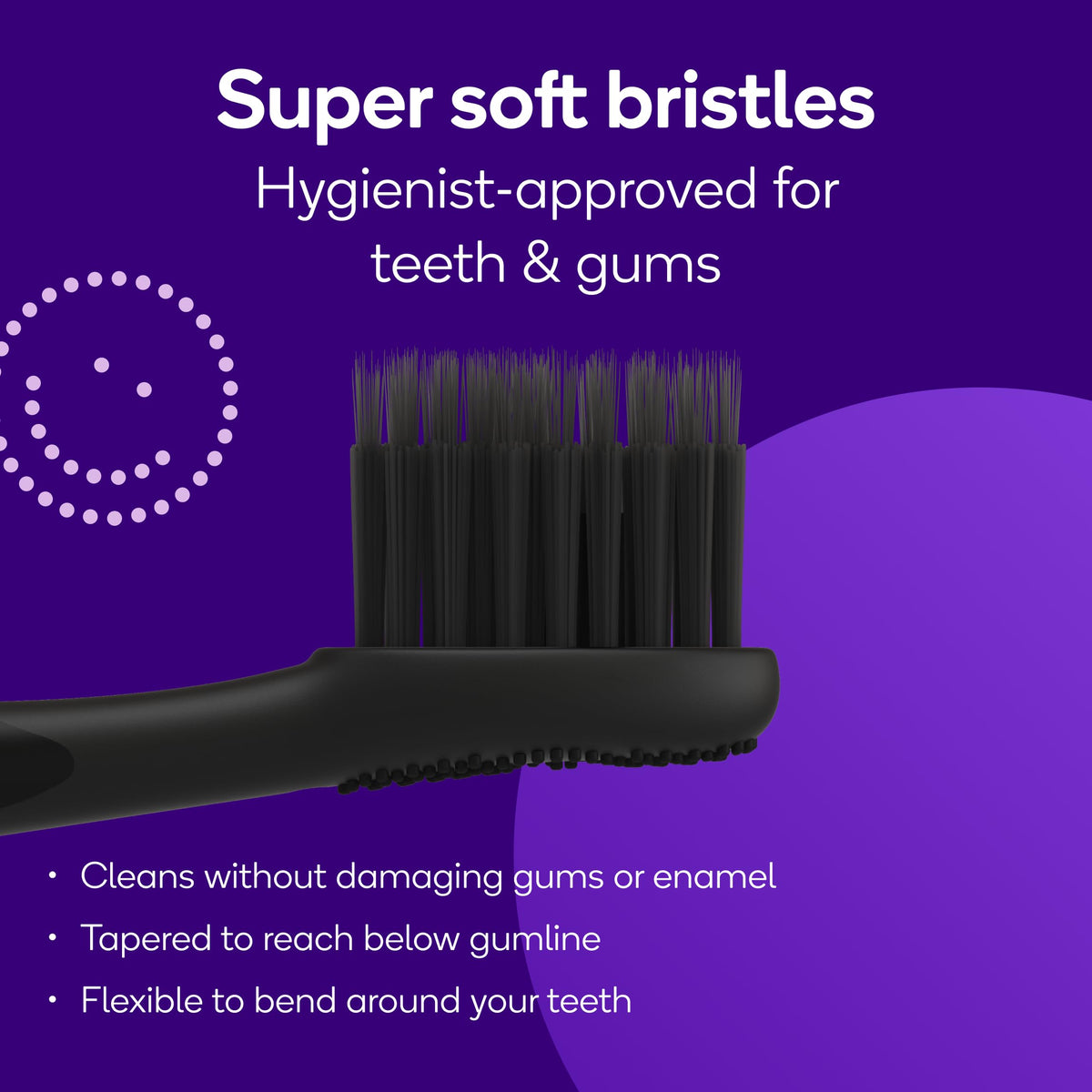 BURST Genuine Replacement Heads for Original Sonic Electric Toothbrush (Black/3 Pack) | Ultra Soft Bristles for a Deep Clean | Stain & Plaque Removal