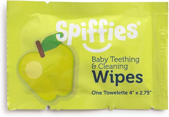 Baby Teeth Wipes - Apple Flavor, Xylitol-Enriched Baby Gum Cleaner & Dental Wipes for Teething Relief and Teeth Cleaning - Safe for Infants & Toddlers, 20 Count (Pack of 3)