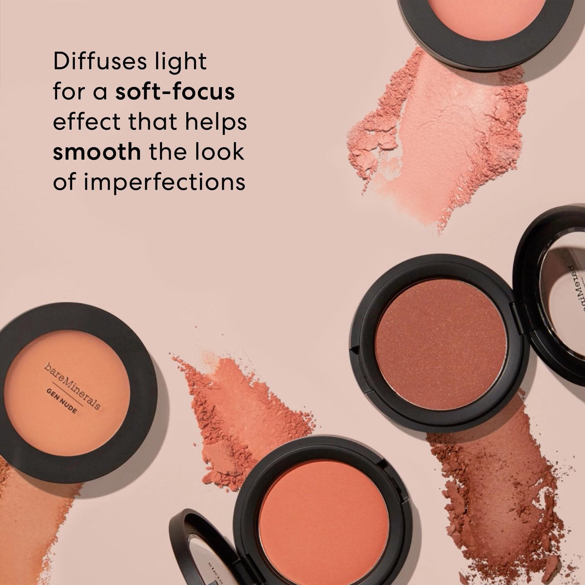 bareMinerals Gen Nude Powder Blush, Pink Me Up, 0.21 oz