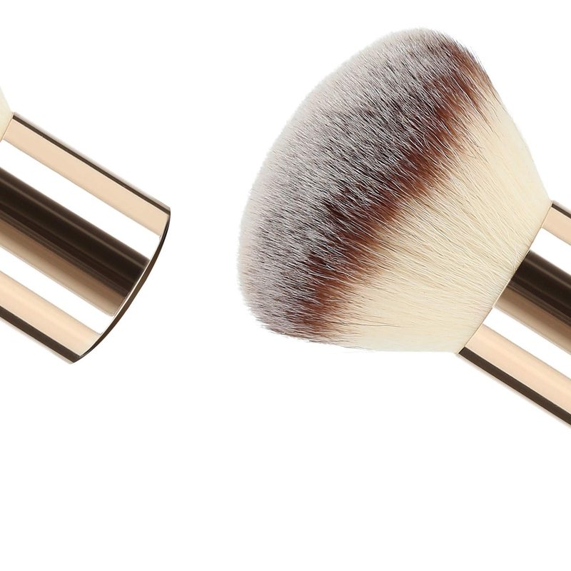 T4B Kashōki 200 Kabuki Brush Travel Mineral Powder Brush for Loose Powders with Synthetics and Taklon Bristles and Tube Makeup Case Designed for Professional Use