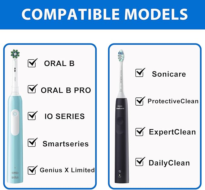 TYSORETY Toothbrush Travel Case for Oral B/Oral-B Pro 1000 1500 5000 7000 & Philips Sonicare 4100 1100 5300 5100 6100/iO Electric Toothbrush, Hard Protective Storage Bag (Starlight-2)
