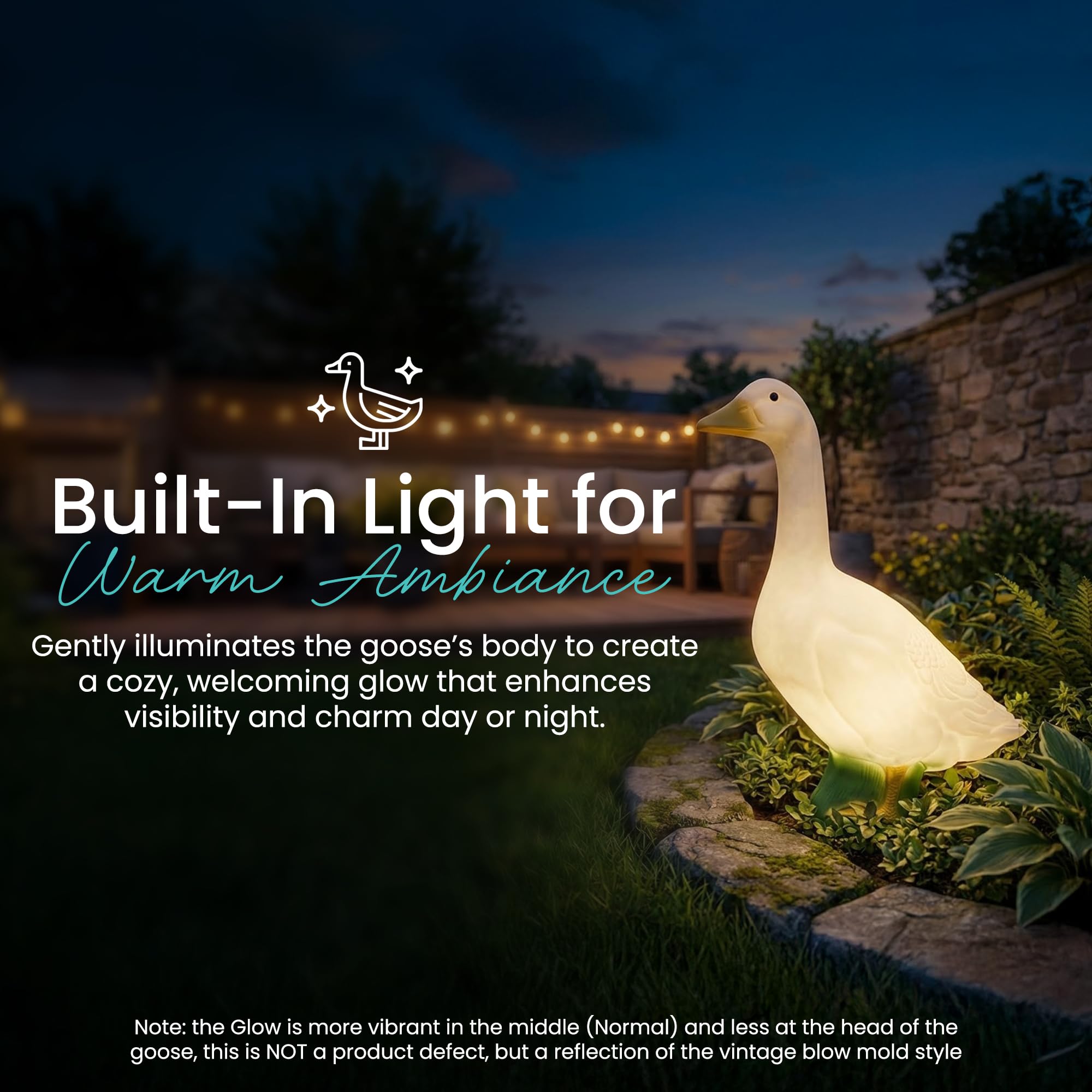 Union Products Light Up Goose Lawn & Garden Statue, 23 Inch Tall, Original