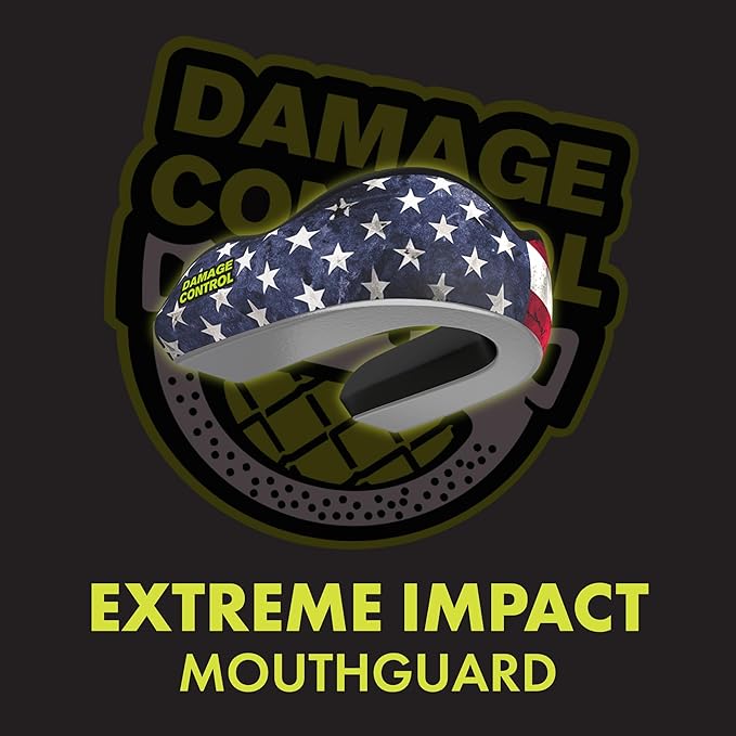 DAMAGE CONTROL Extreme Impact Mouth Guard – Sports Mouthguard for Boxing, MMA, BJJ, Hockey, Rugby, Lacrosse, & More – Mouthpiece for Teeth & Jaw Protection, for Youth & Adults